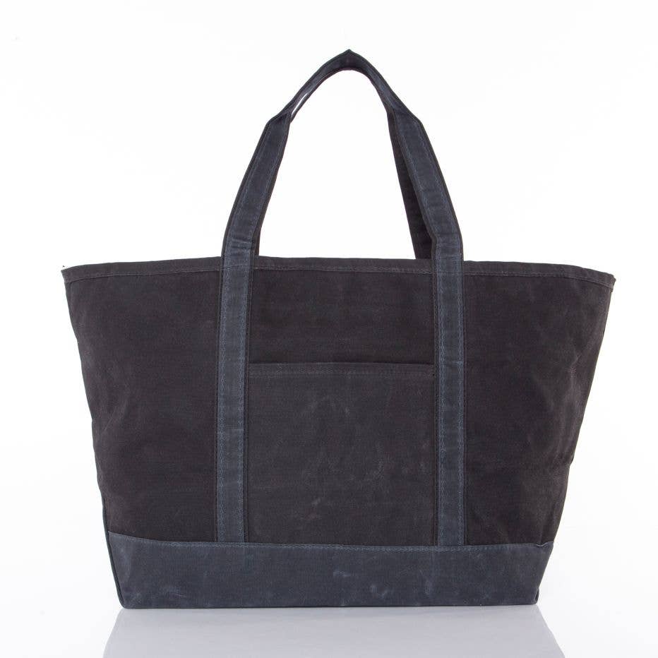 Waxed Large Classic Tote: Khaki