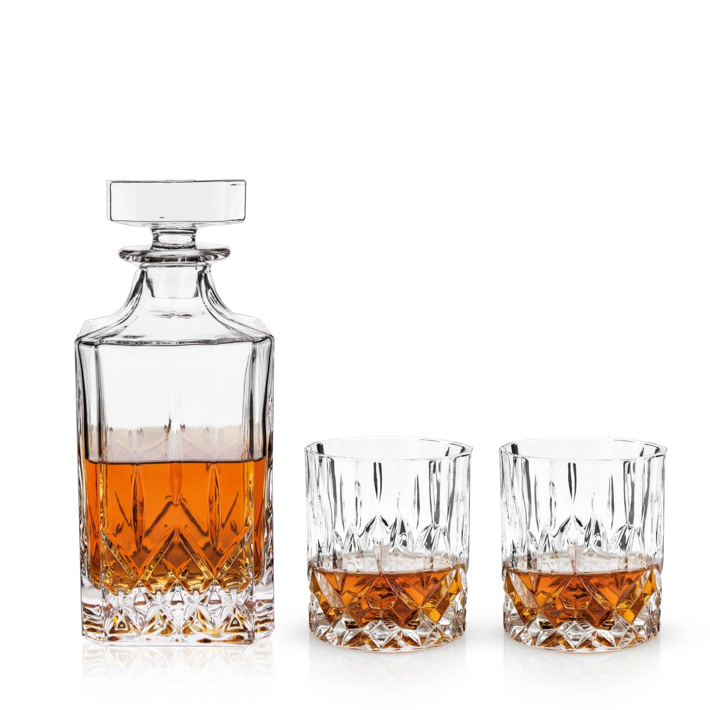 Admiral™ Crystal Whiskey Decanter and Tumblers Set of 3