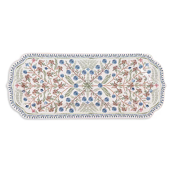 Villa Seville 15" Chambray Hostess Tray