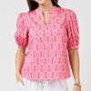 Rosette Charm Pink Top