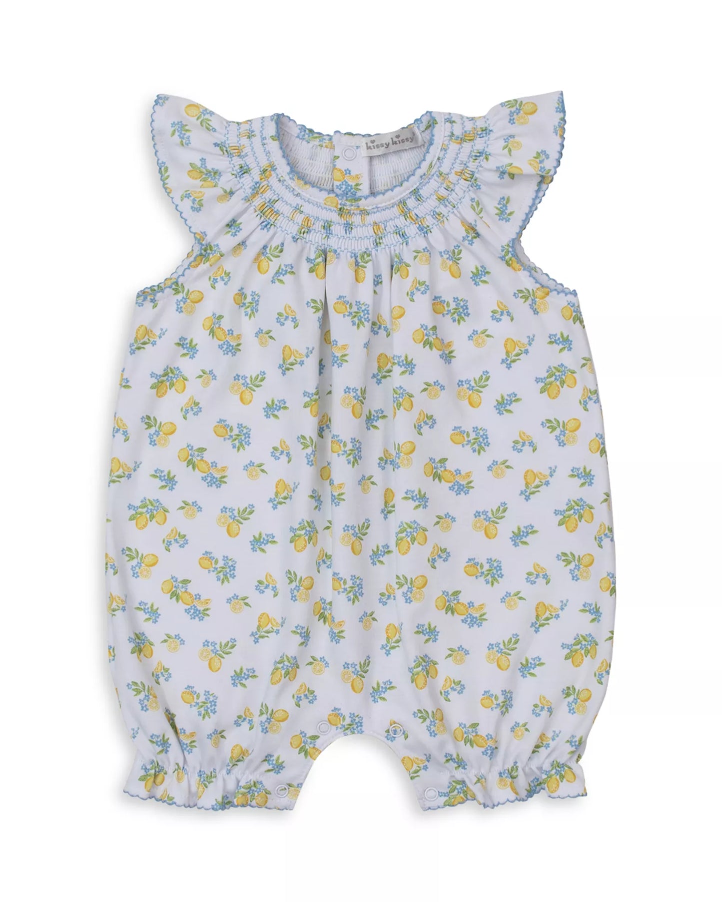 Lemon Blossoms-Short Playsuit Smocked
