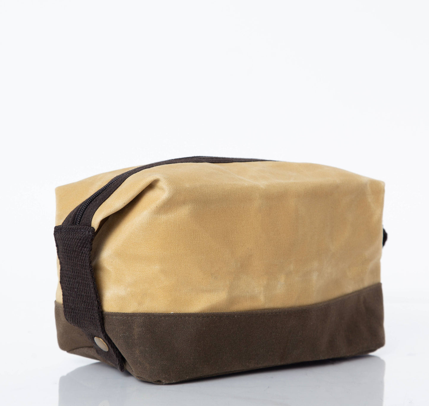 Waxed Dopp Kit: Khaki