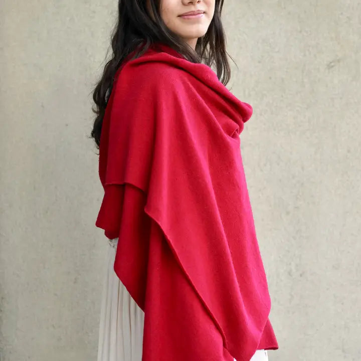 Cashmere Solid Scarf Cherry