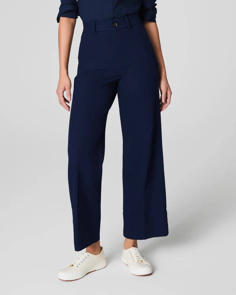 Cropped Wide Leg Pant Navy
