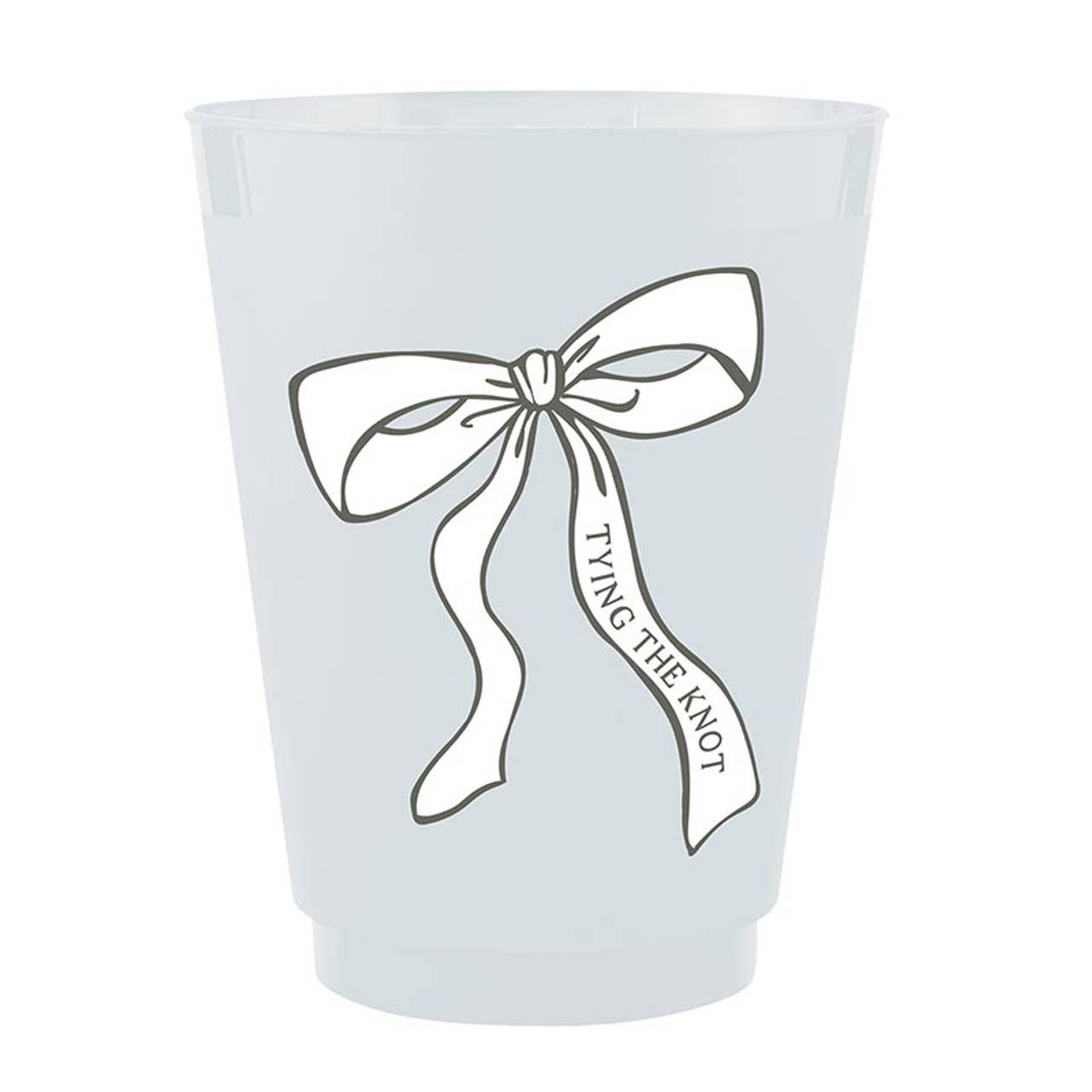 Frost Cups - Tying the Knot: BPA-Free Plastic / 4.5" H, 3.5 dia, 16 oz, 8 count/package