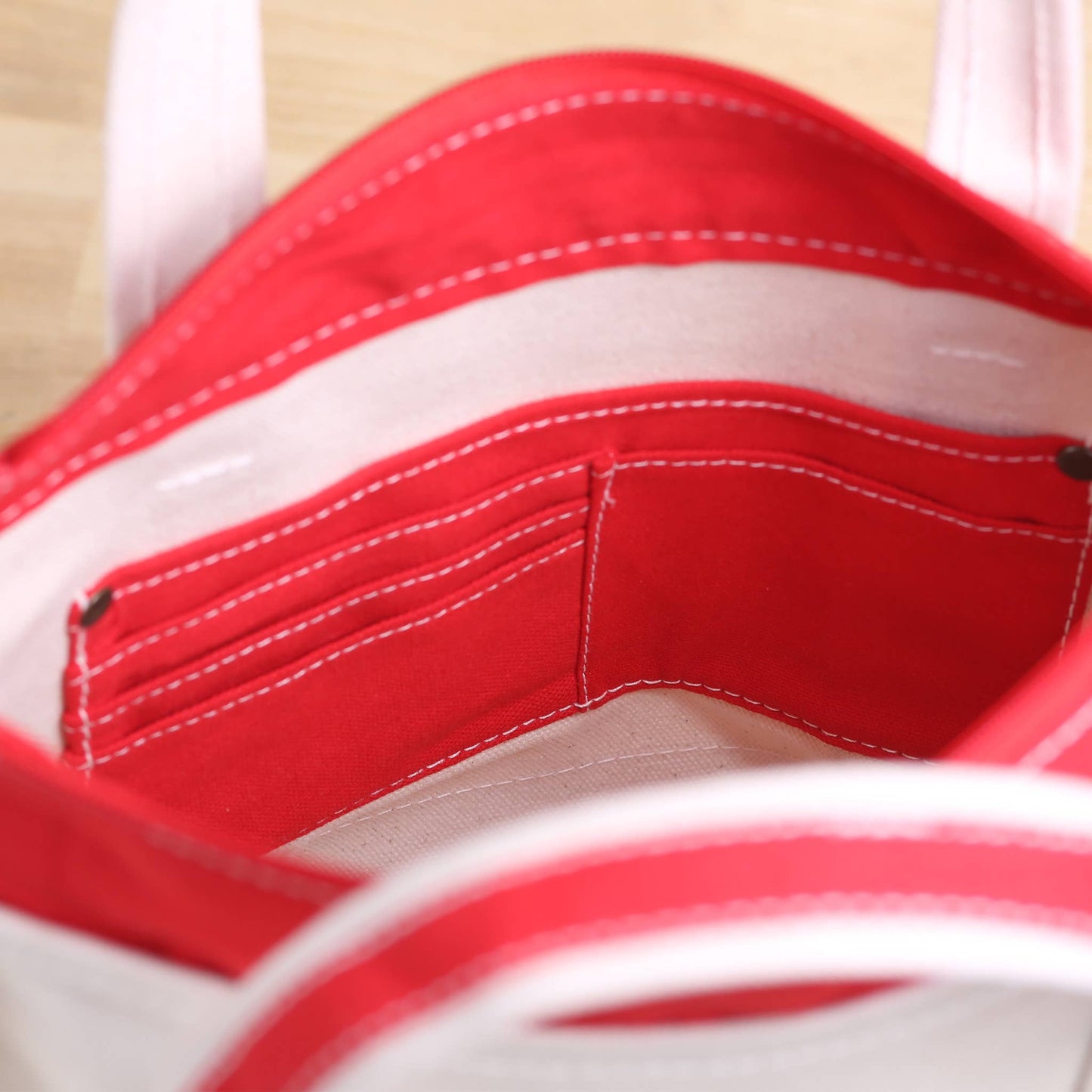 Canvas Crossbody Convertible Tote: Red