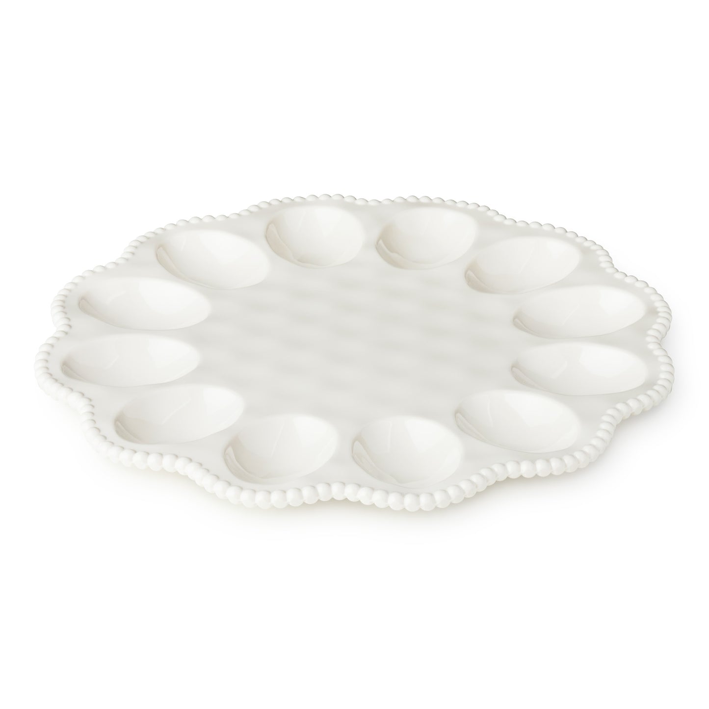 Perlette Cream Melamine Egg Plate