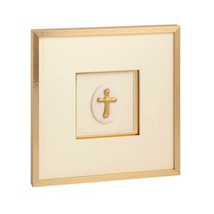Framed Intaglio Cross Wall Art