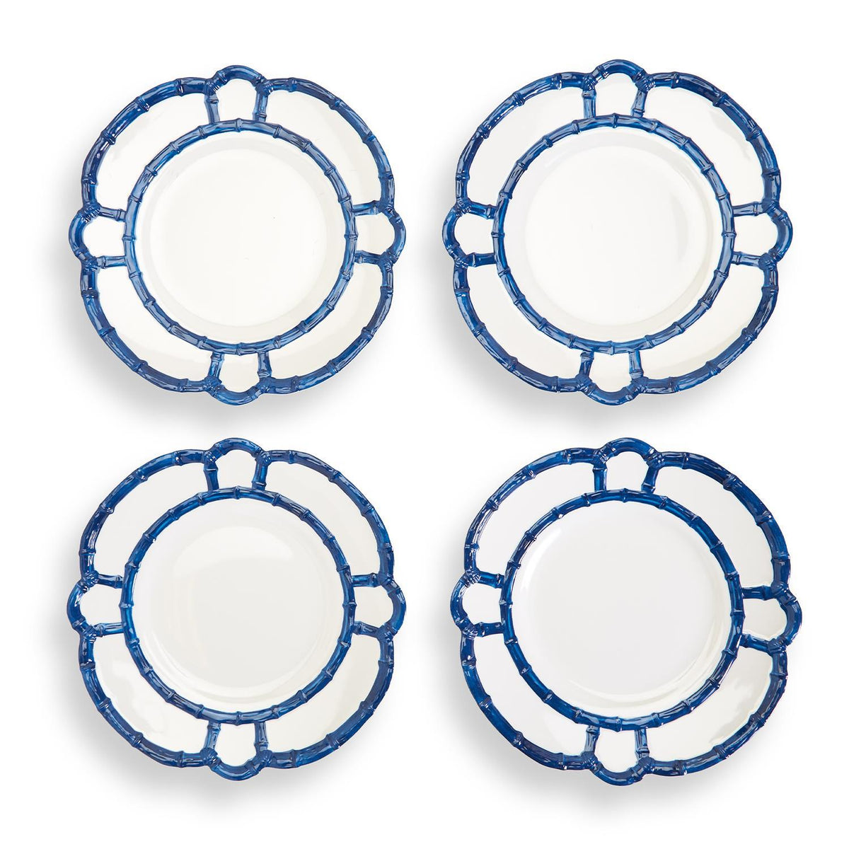 S/4 Navy Blue Bamboo Dinner Plate