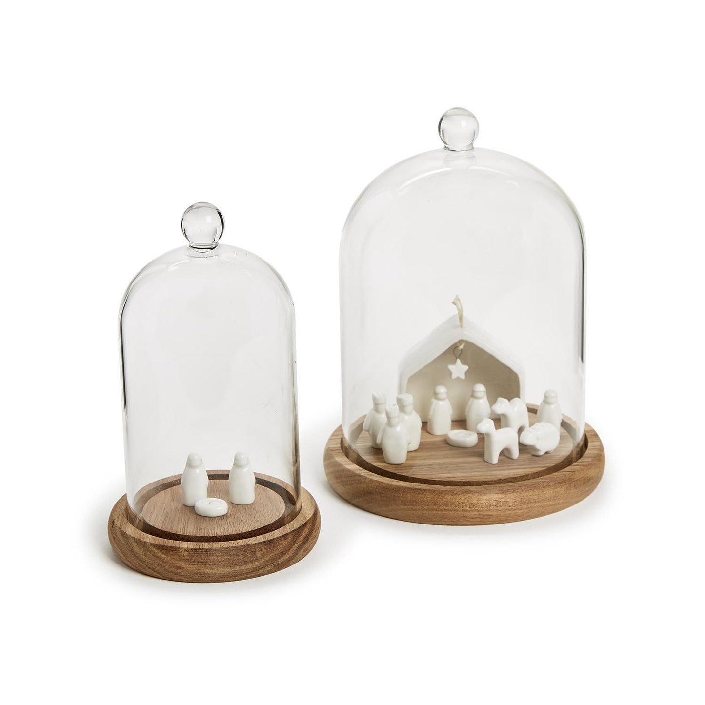 Cloche with Ball Handle and Wooden Base-large