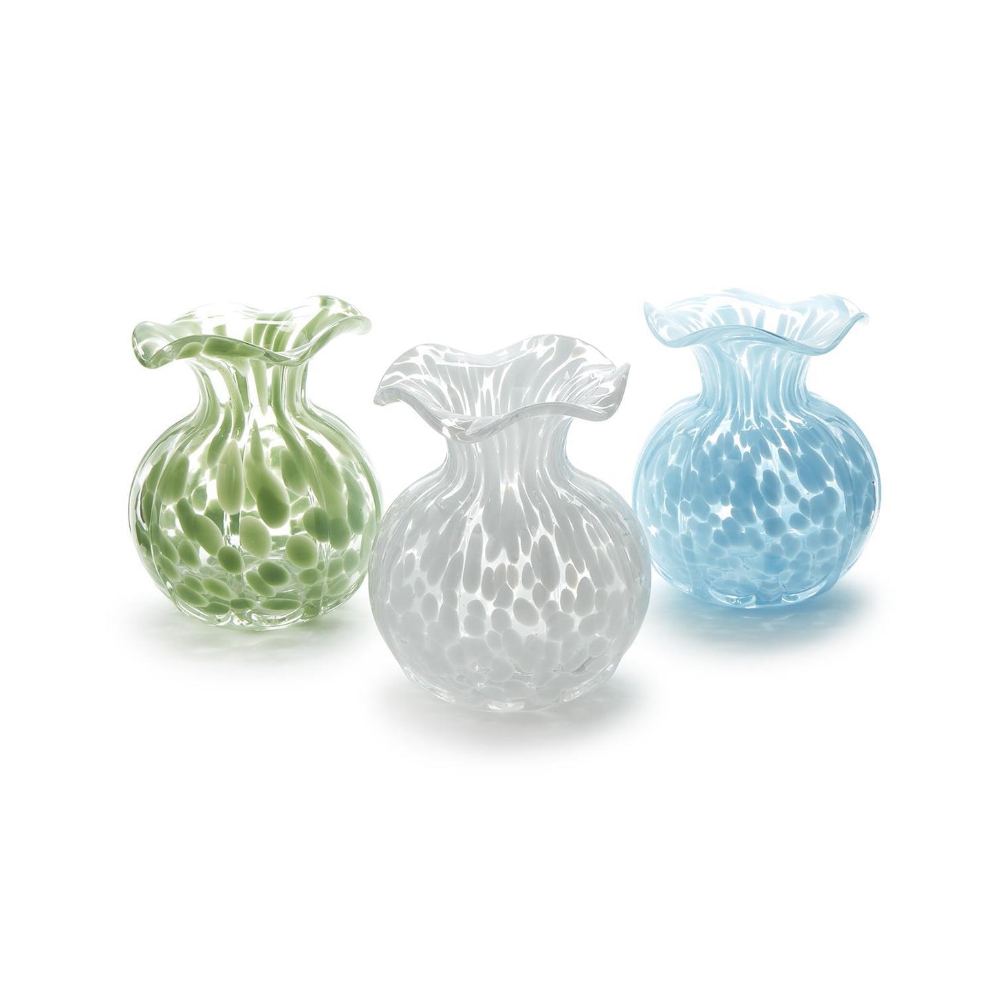Ruffled Edge Spotted Vase (each)