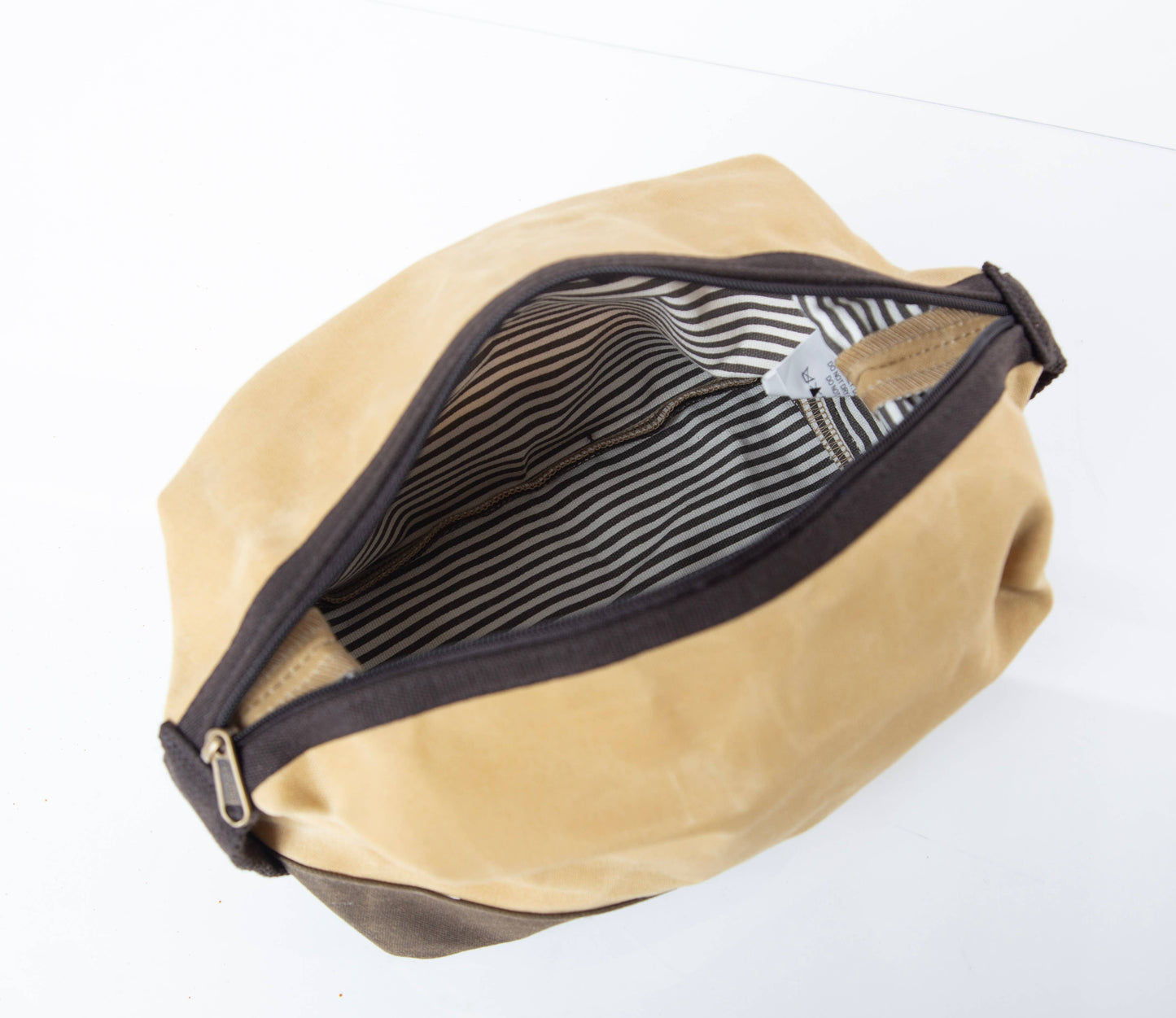 Waxed Dopp Kit: Khaki