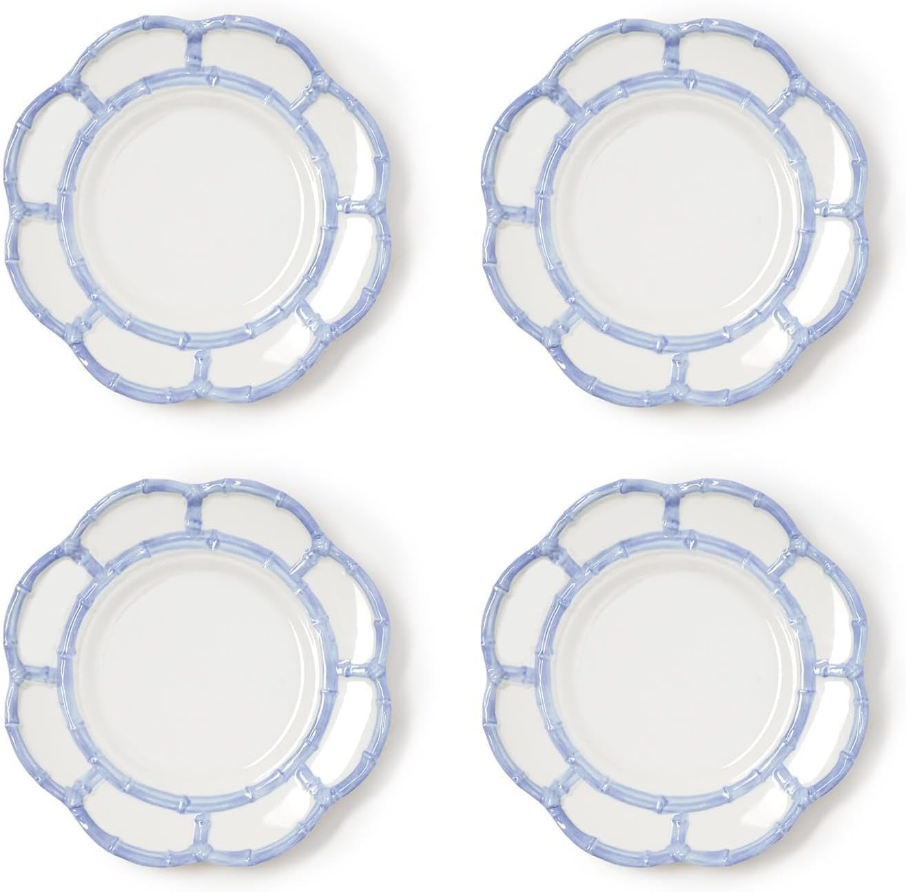 French Blue Bamboo Salad Plate (set of 4)