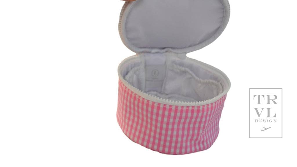 Roundup Jewel Case - Gingham Pink