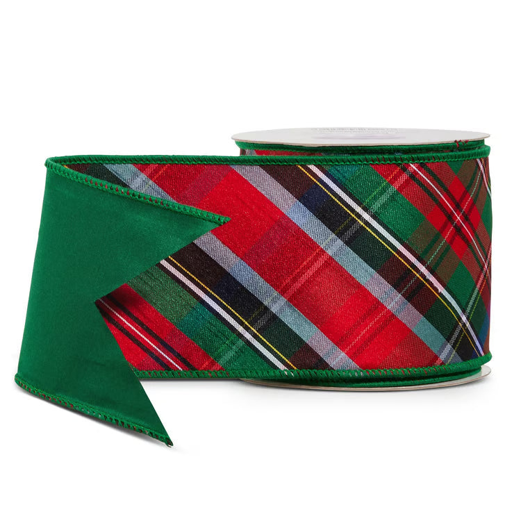 4 X 10 Yds Tartan Plaid Wired Ribbon