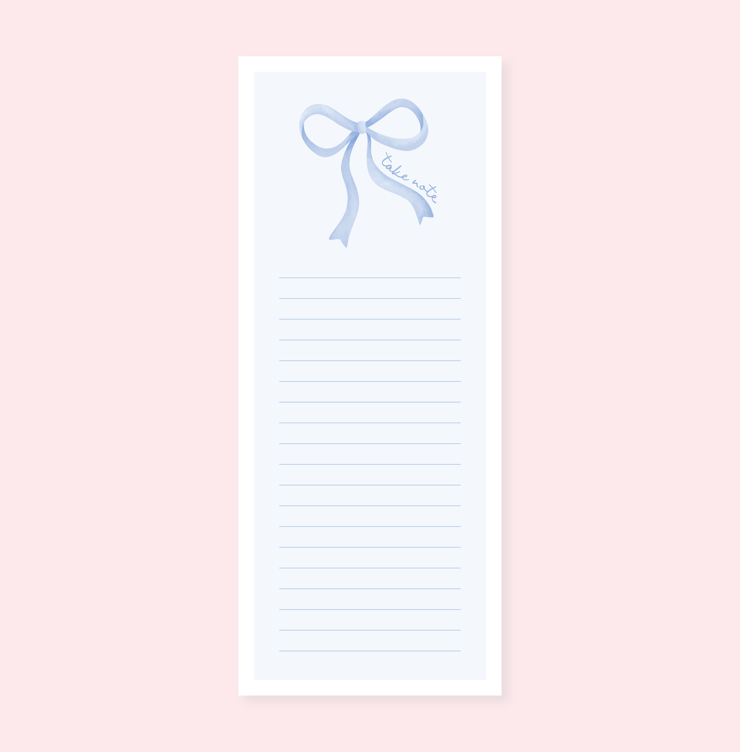 Take Note Blue Bow List Notepad