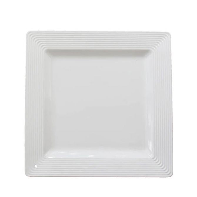 Ceramic Square Platter Pinstripes