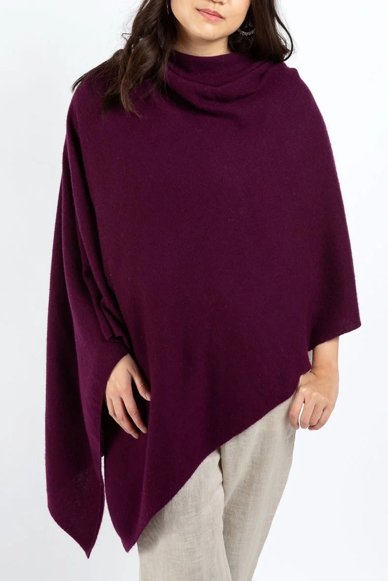 Cashmere Solid Scarf Eggplant