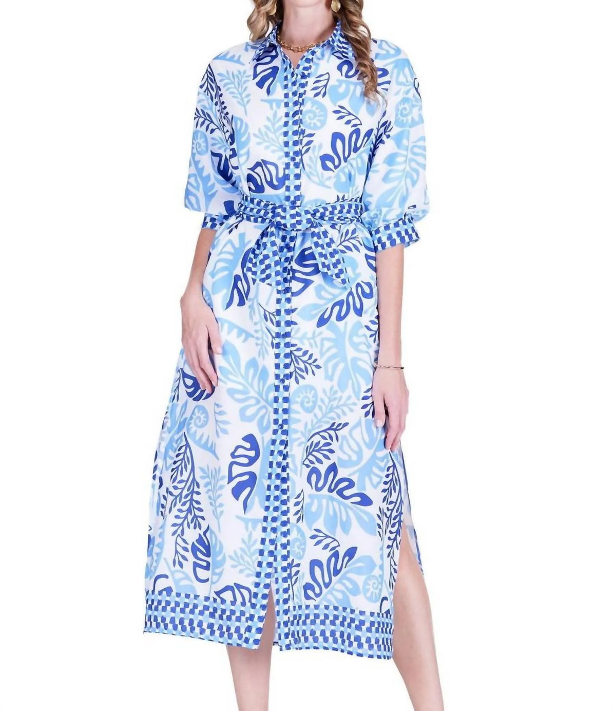 Lagoon Leaf Blue/Navy Dress
