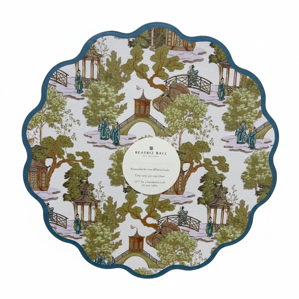 Vida Pagoda Reversible Placemat-set of 4