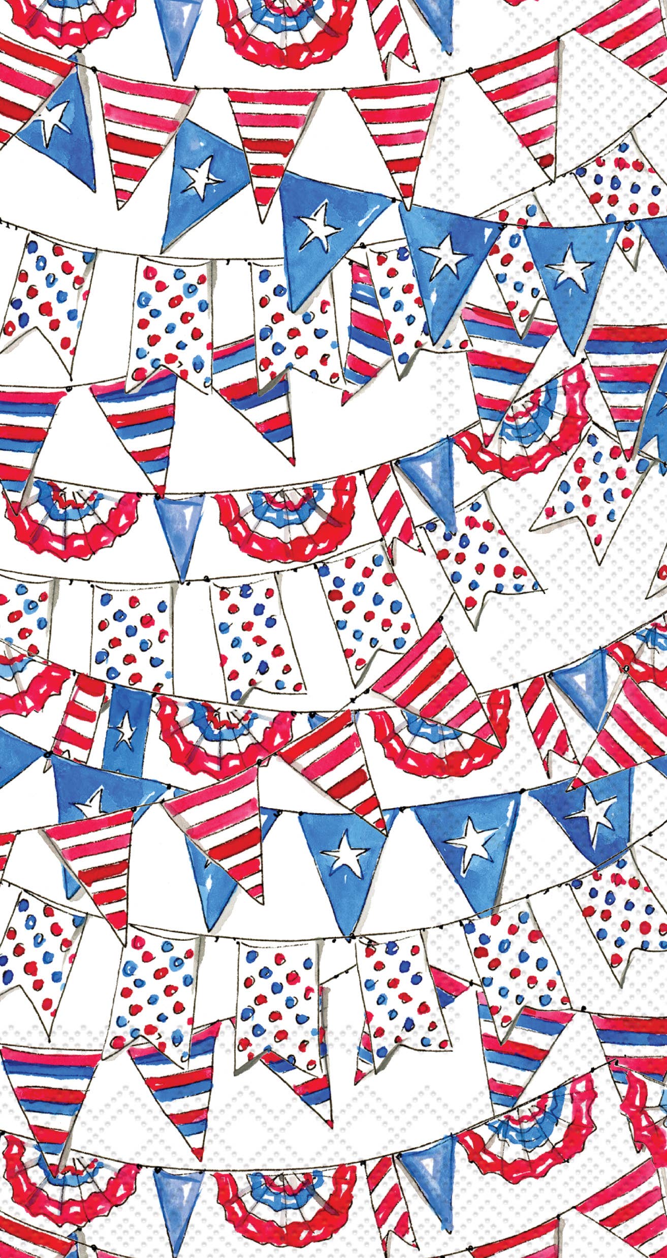 Paper Guest Towels 16 ct Patriotic Pennant Flag Rosanne Beck