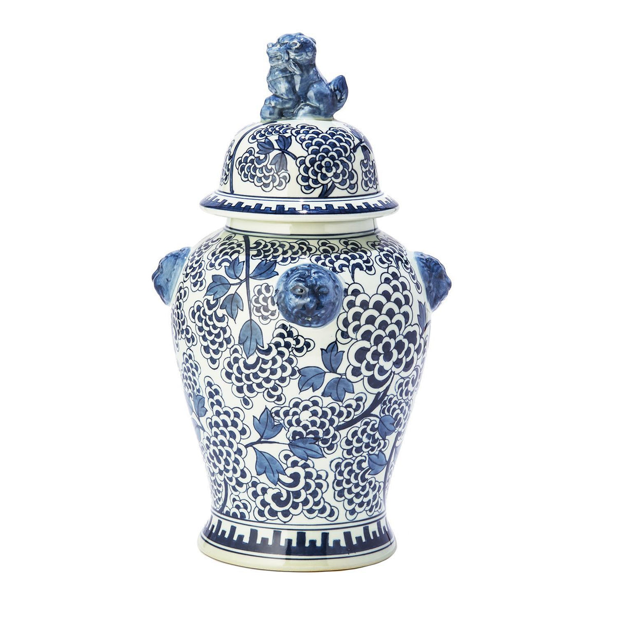 Blue and White Temple Jar