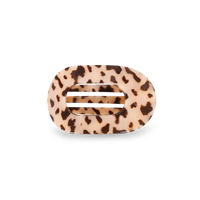 Blonde Tortoise Small Flat Round Hair Clip - Small