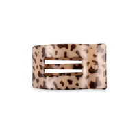 Blonde Tortoise Small Flat Rectangle Hair Clip - Small