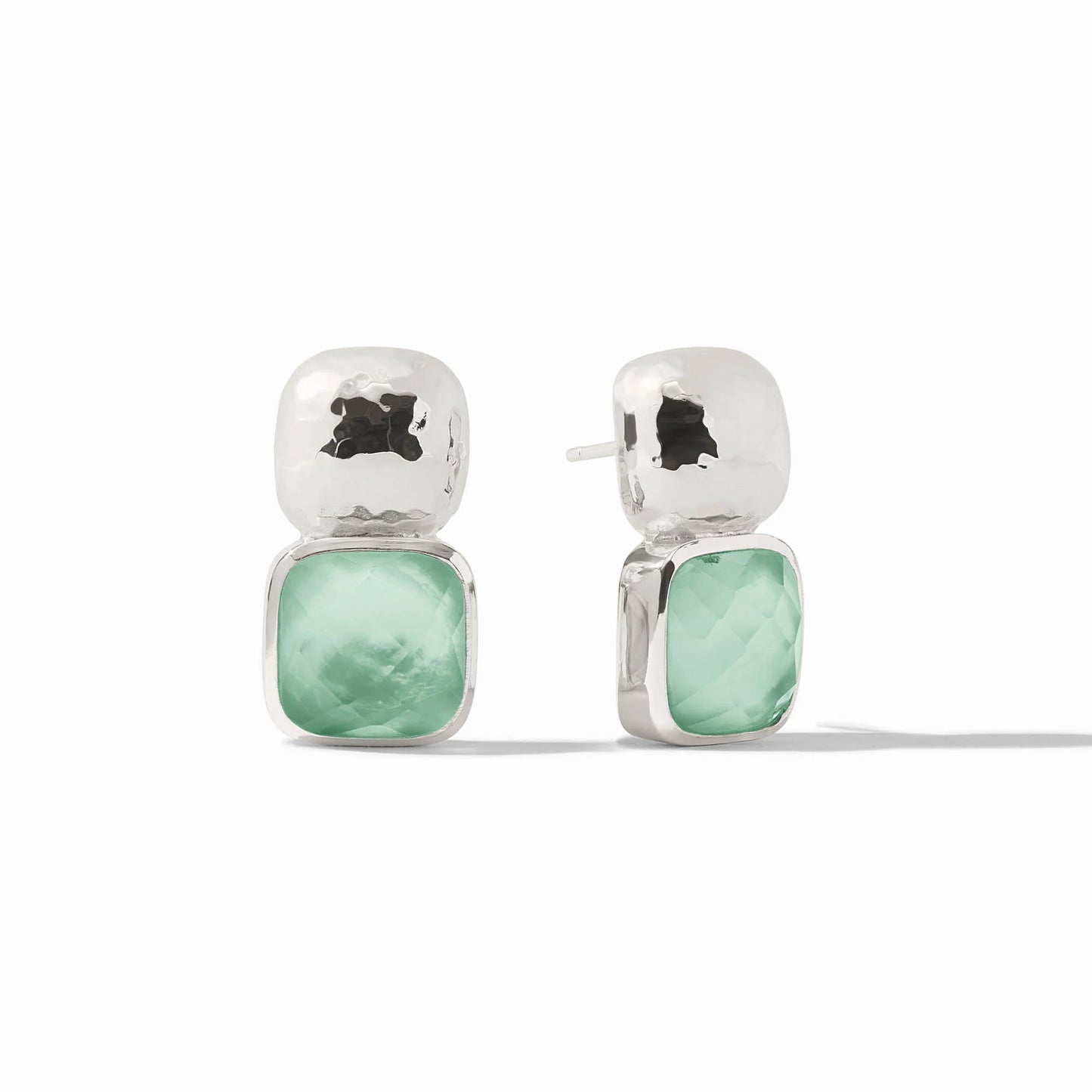 Catalina Earring-Silver Aquamarine Blue-OS