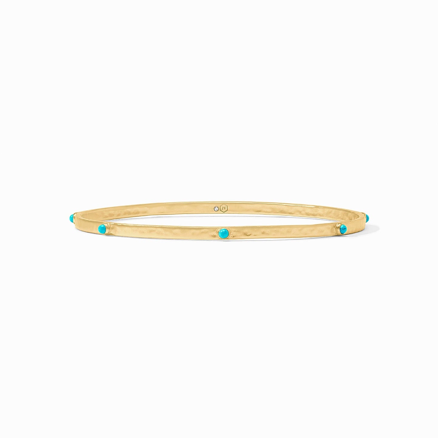 Crescent Stone Bangle-Turquoise-S