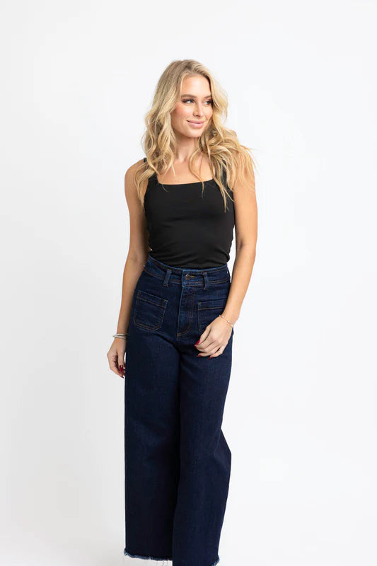 Solid Square Neck Tank Bodysuit c.a.n.o.p.y — free download