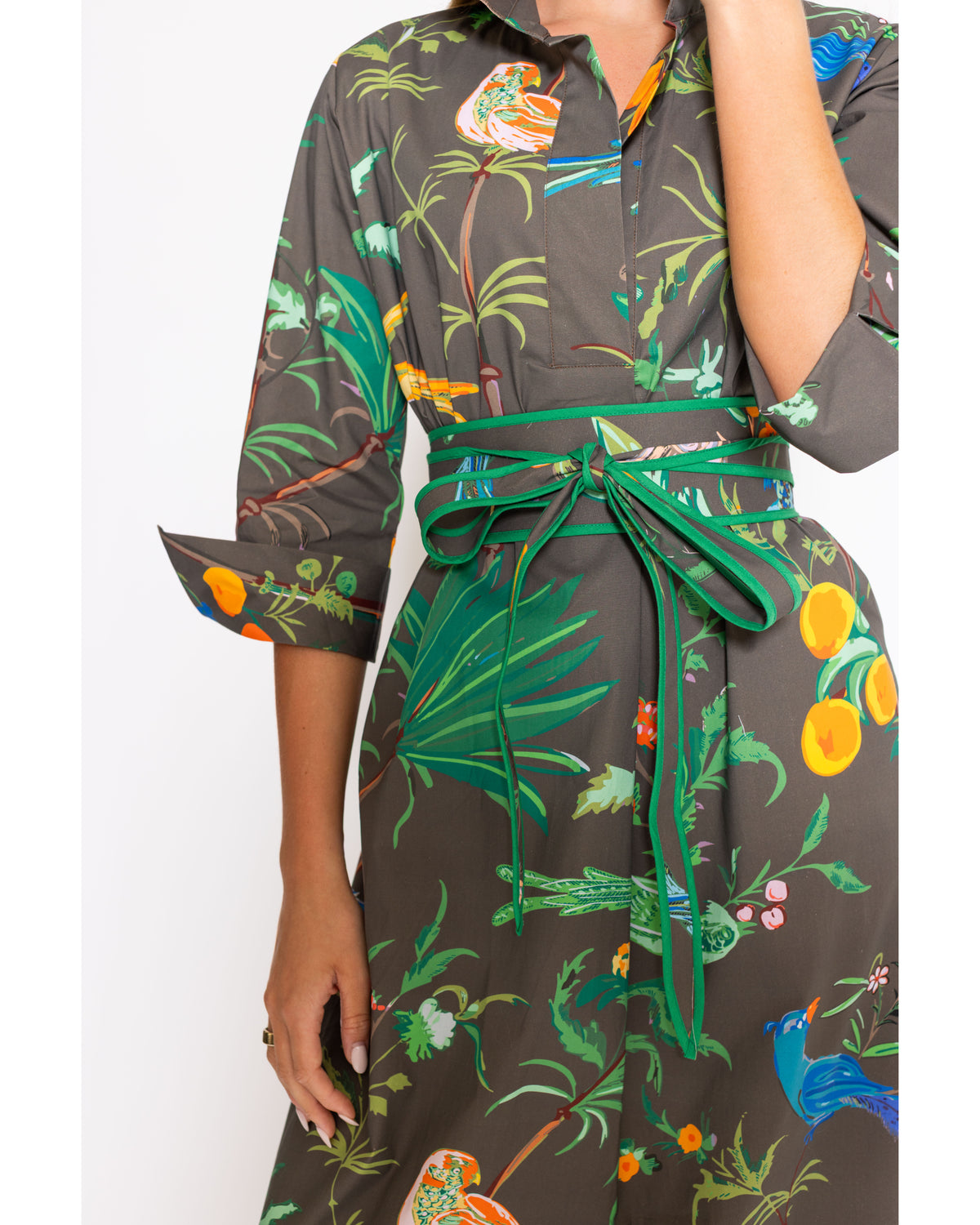 Feather Frolic Ruthie Dress Long w/Sash
