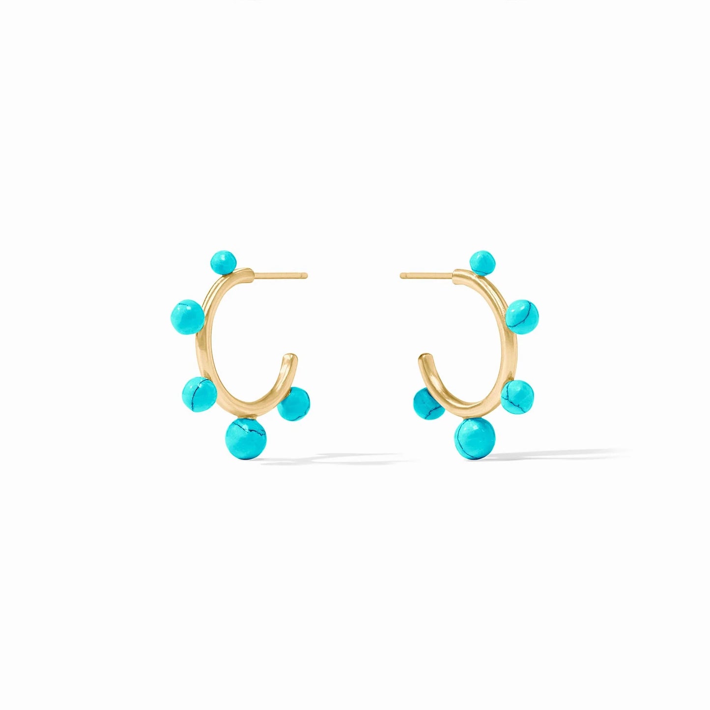 Hydra Stone Hoop-Turquoise Blue-S