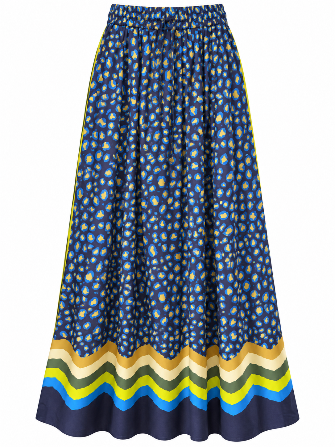 Emily Lovelock Cecil Skirt Navy Print