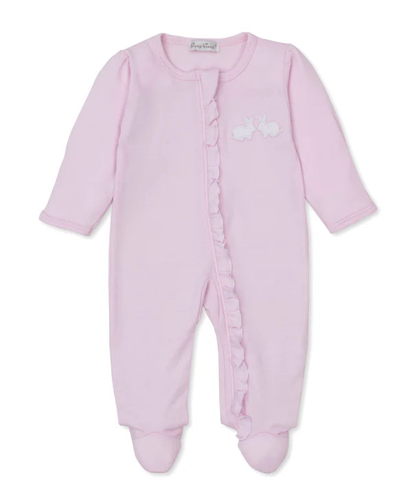 Girl Twin Bunnies Footie w/Zip