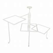 Triple Tier Stand Square Pinstripes