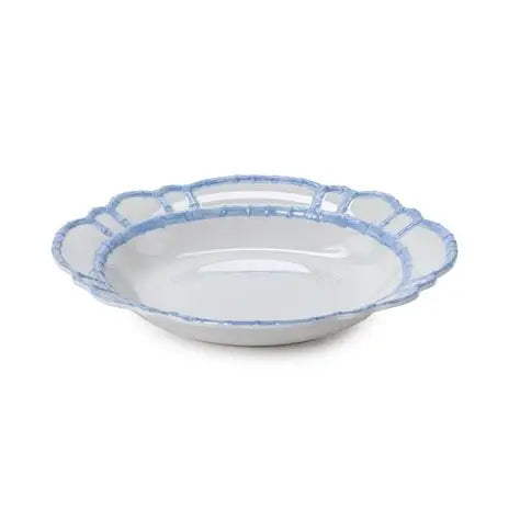 French Blue Bamboo Serving Bowl