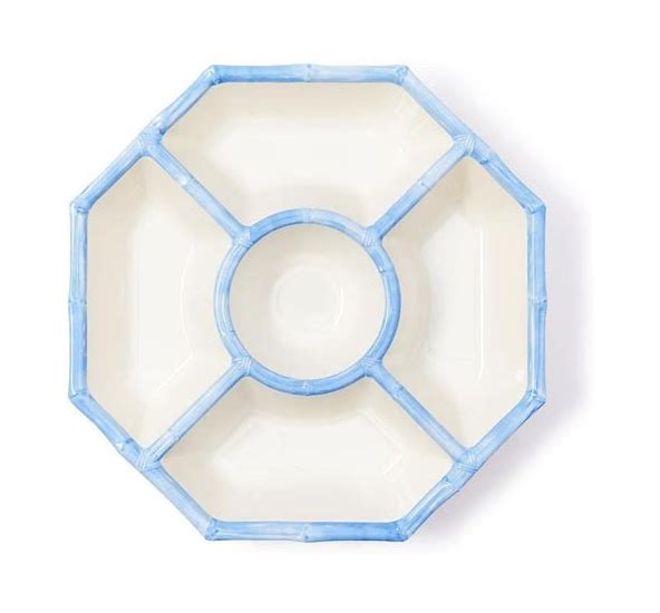 French Blue Bamboo Chip and Dip