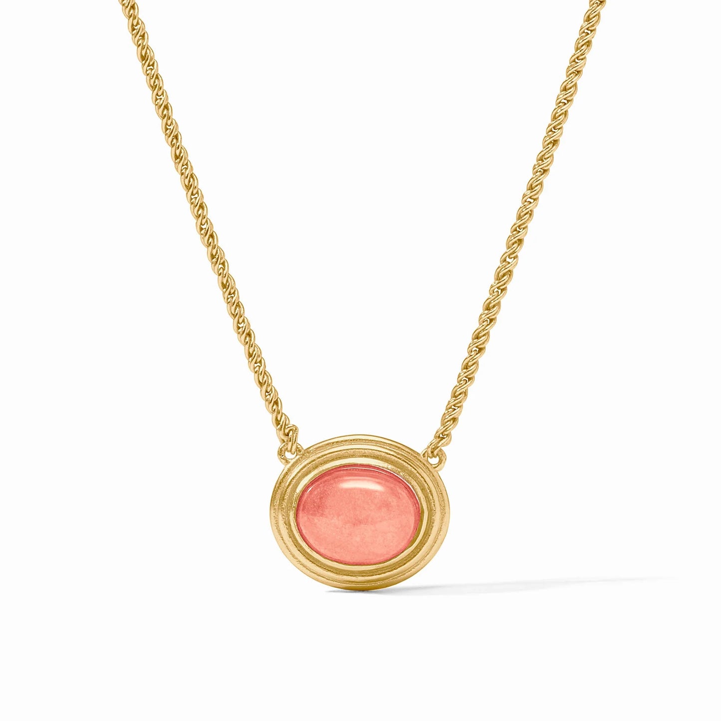 Portofino Solitaire Necklace-Gold-Melon