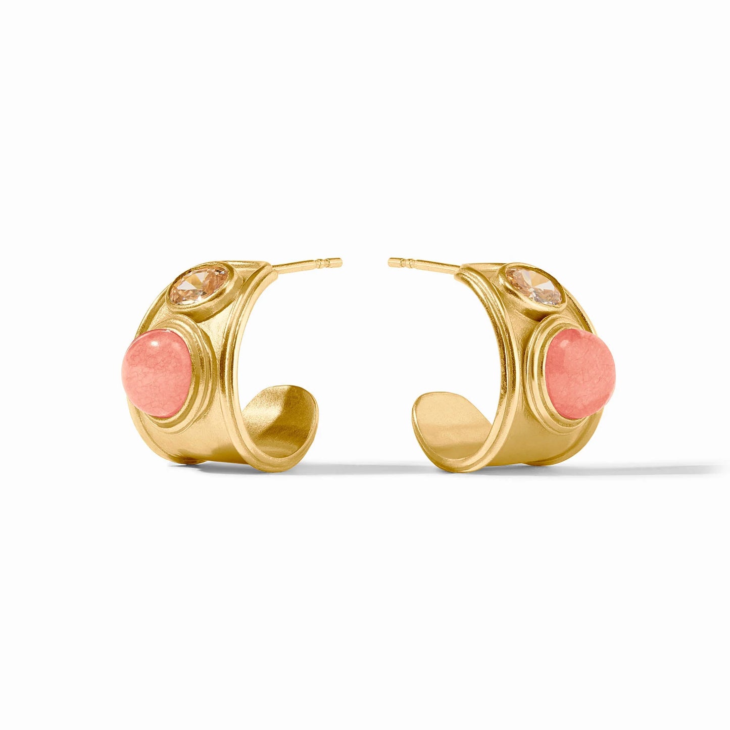 Portofino Stone Hoop-Gold-Melon