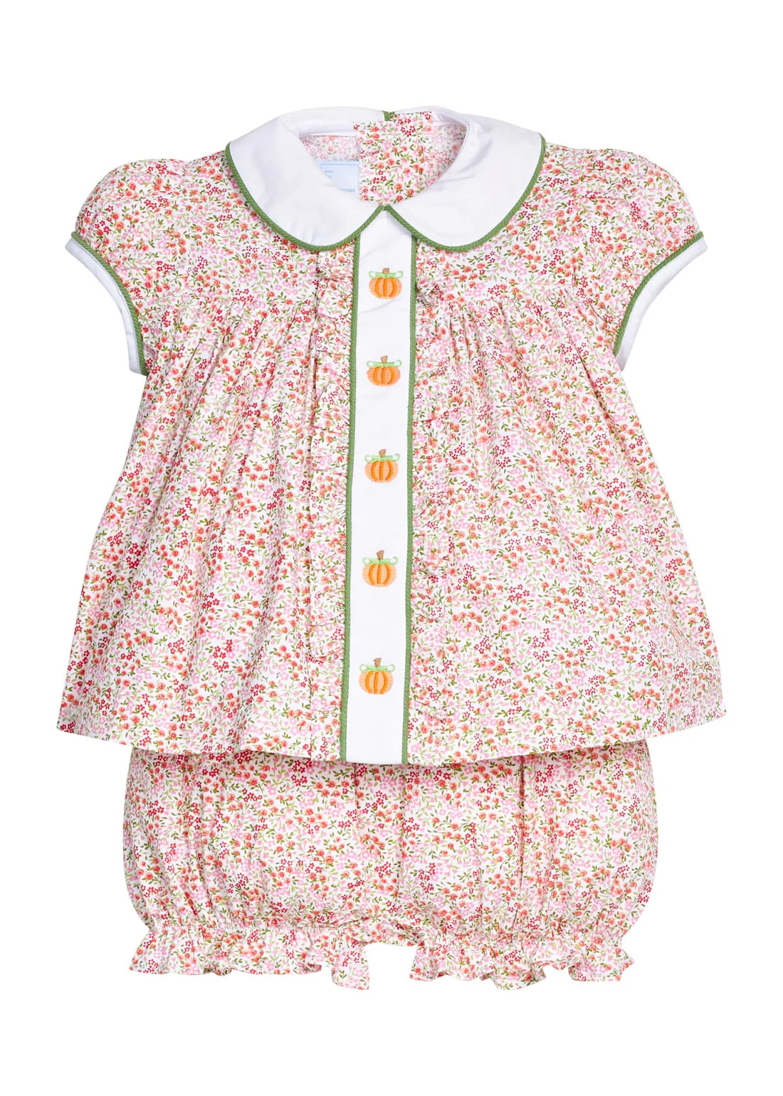 Ruffled Sally Bloomer Set-Pumpkins