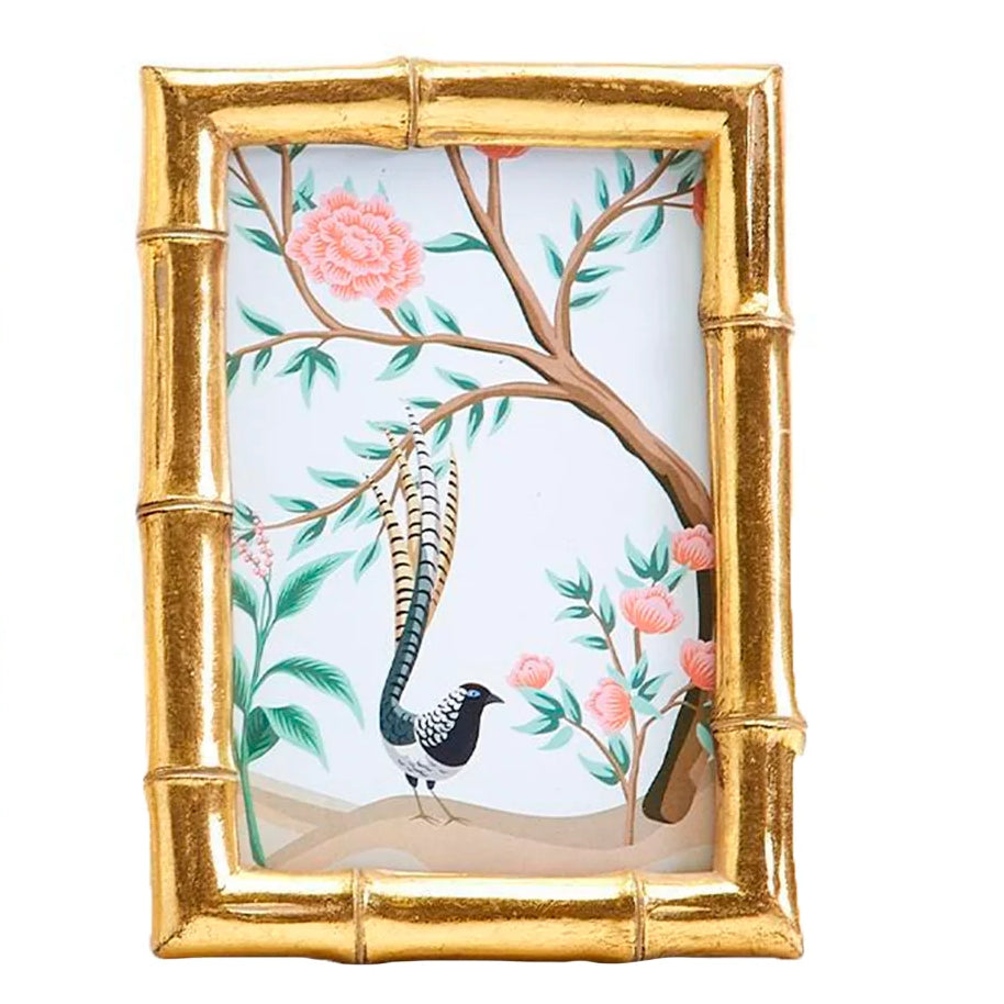 4x6 Gold Bamboo Rectangle Photo Frame