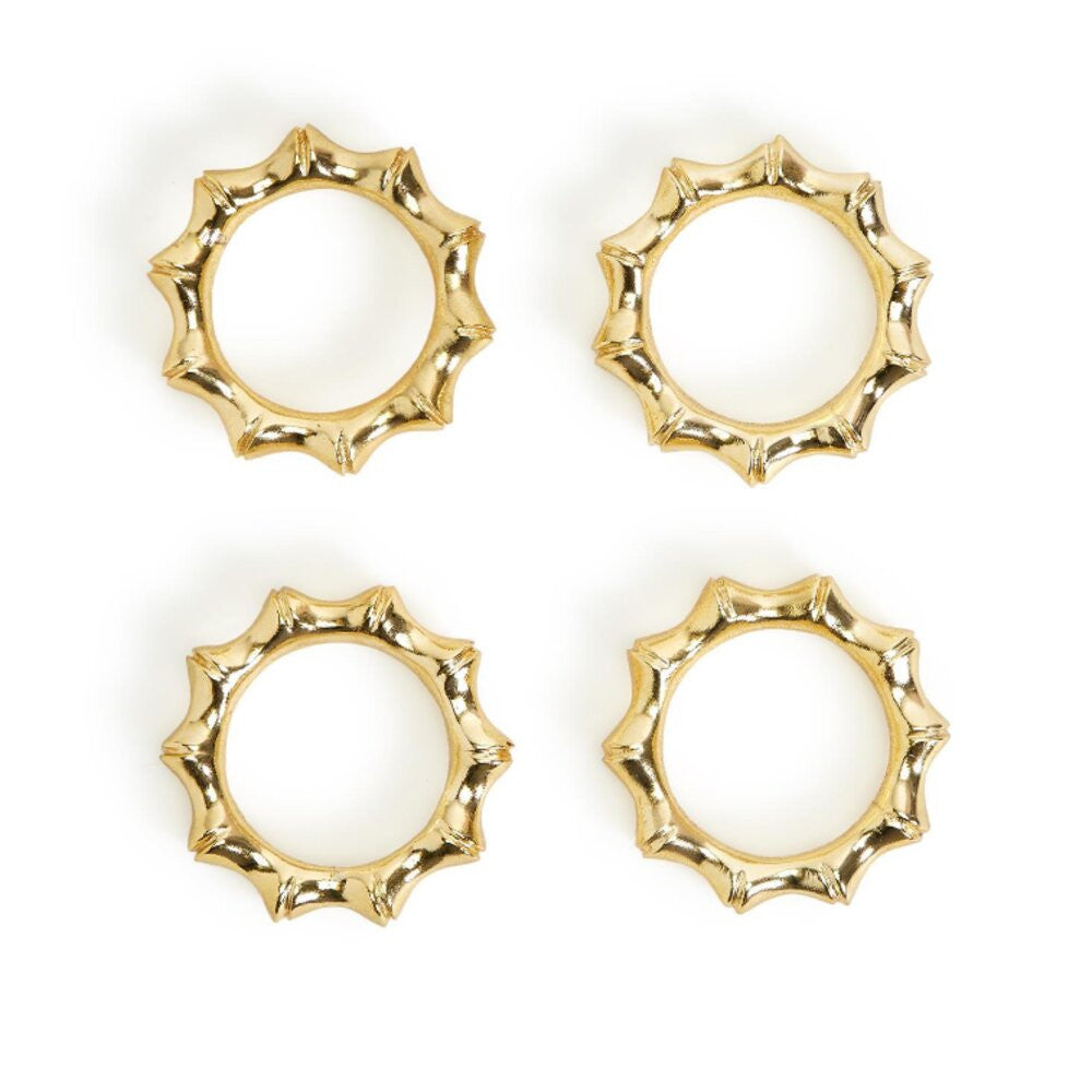 Golden Bamboo Napkin Rings-set of 4