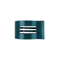 Teal With It Small Flat Rectangle Hair Clip - Small