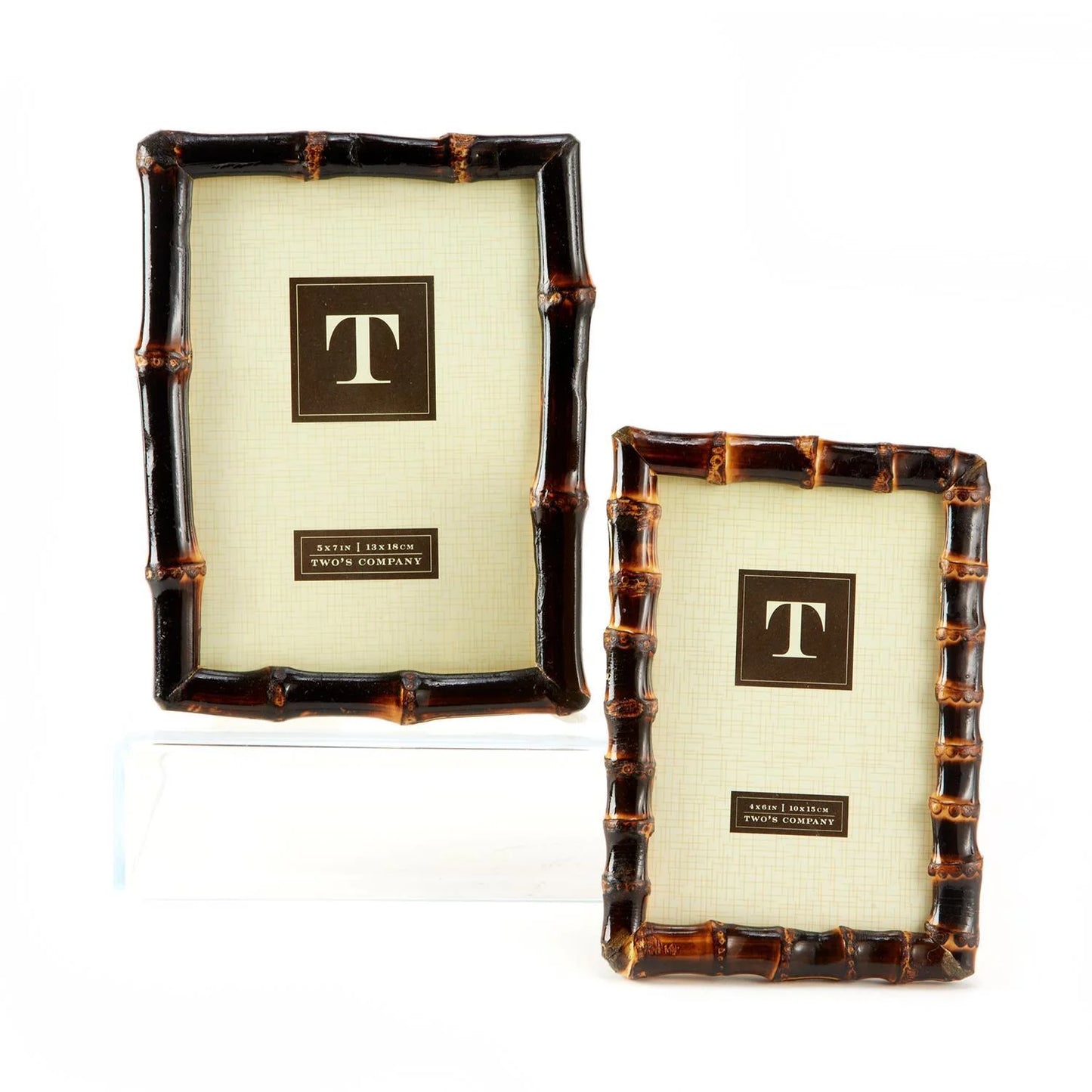 Dark Wood Bamboo Photo Frame 4x6
