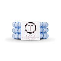 Washed Denim Large Hair Ties - Large