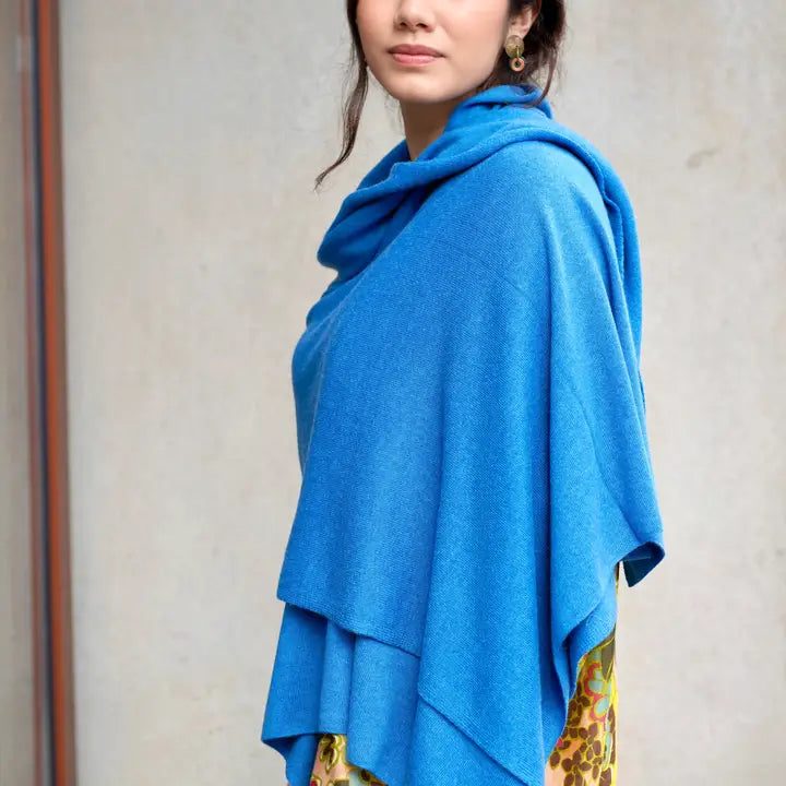 Cashmere Solid Scarf Blue