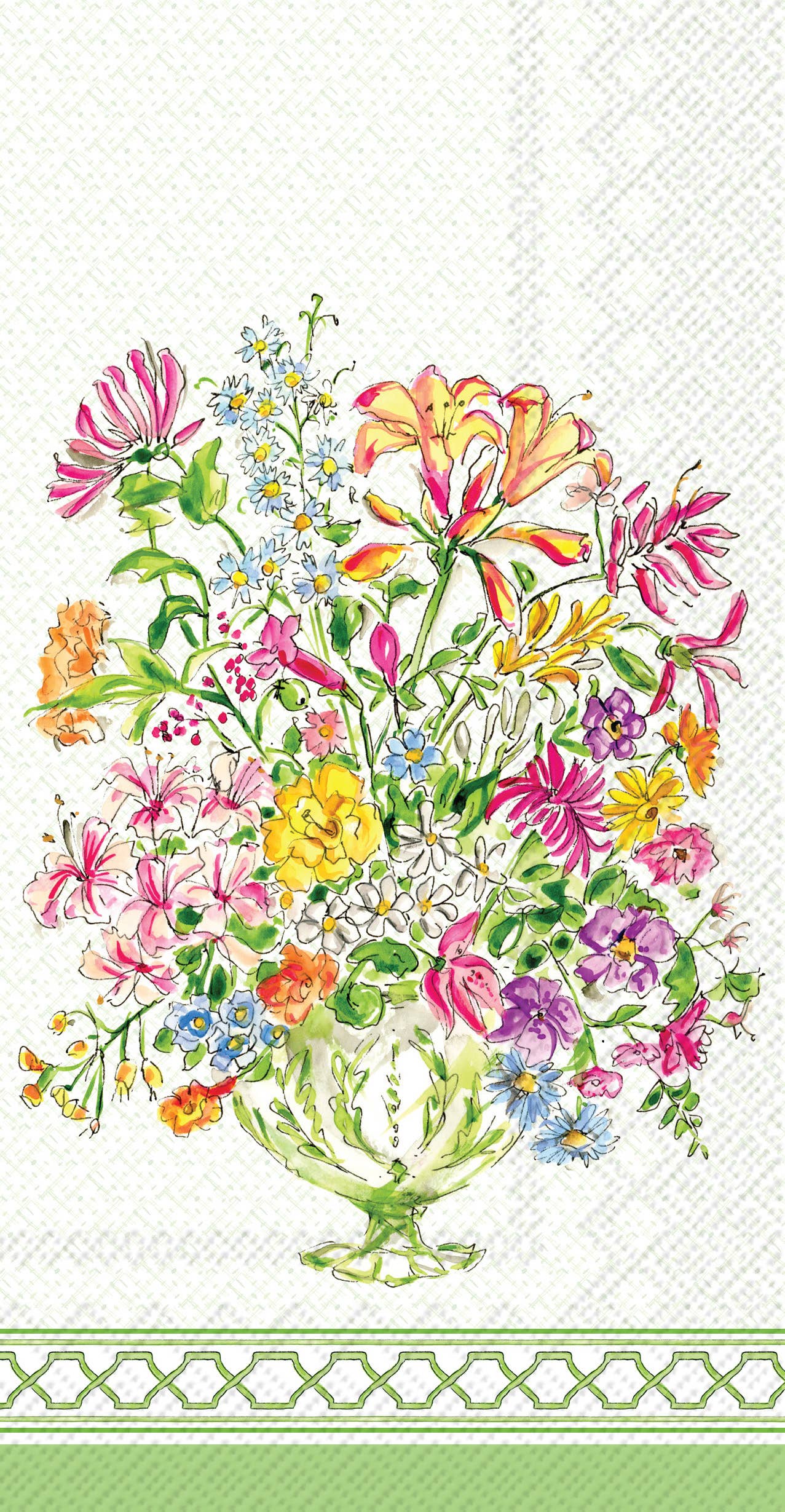 Paper Guest Towels 16 ct Green Botanical Rosanne Beck