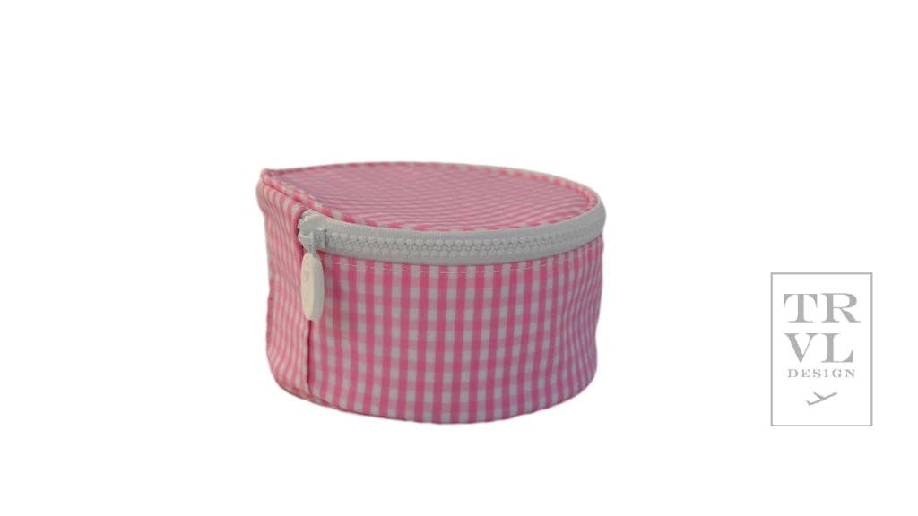 Roundup Jewel Case - Gingham Pink