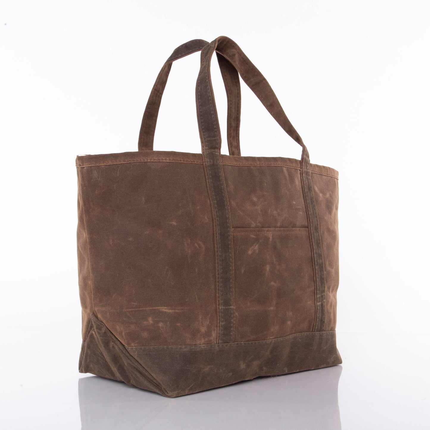 Waxed Large Classic Tote: Khaki